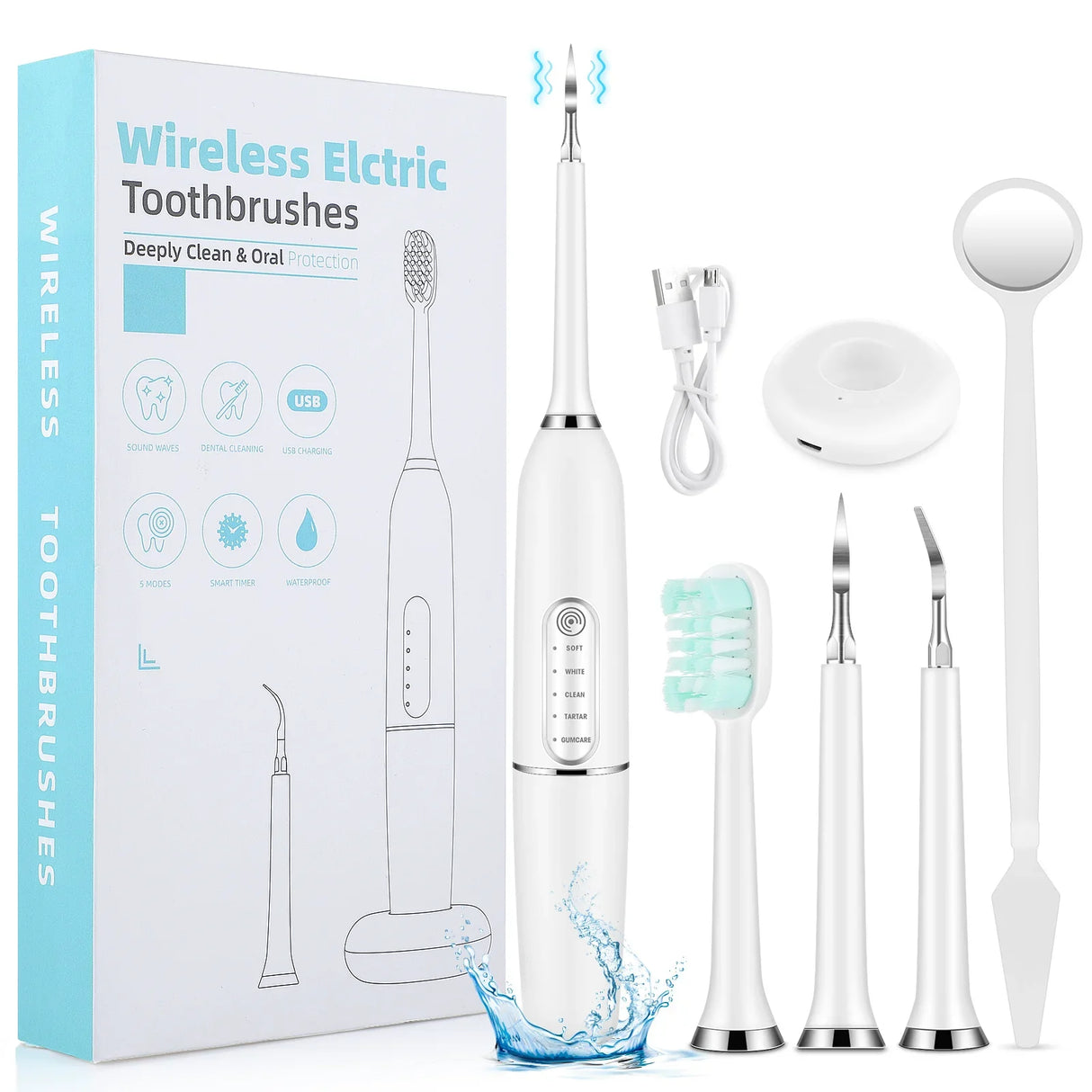 Sonic Teeth Cleaning Device  Professional Tartar  Plaque Remover - Detailed view