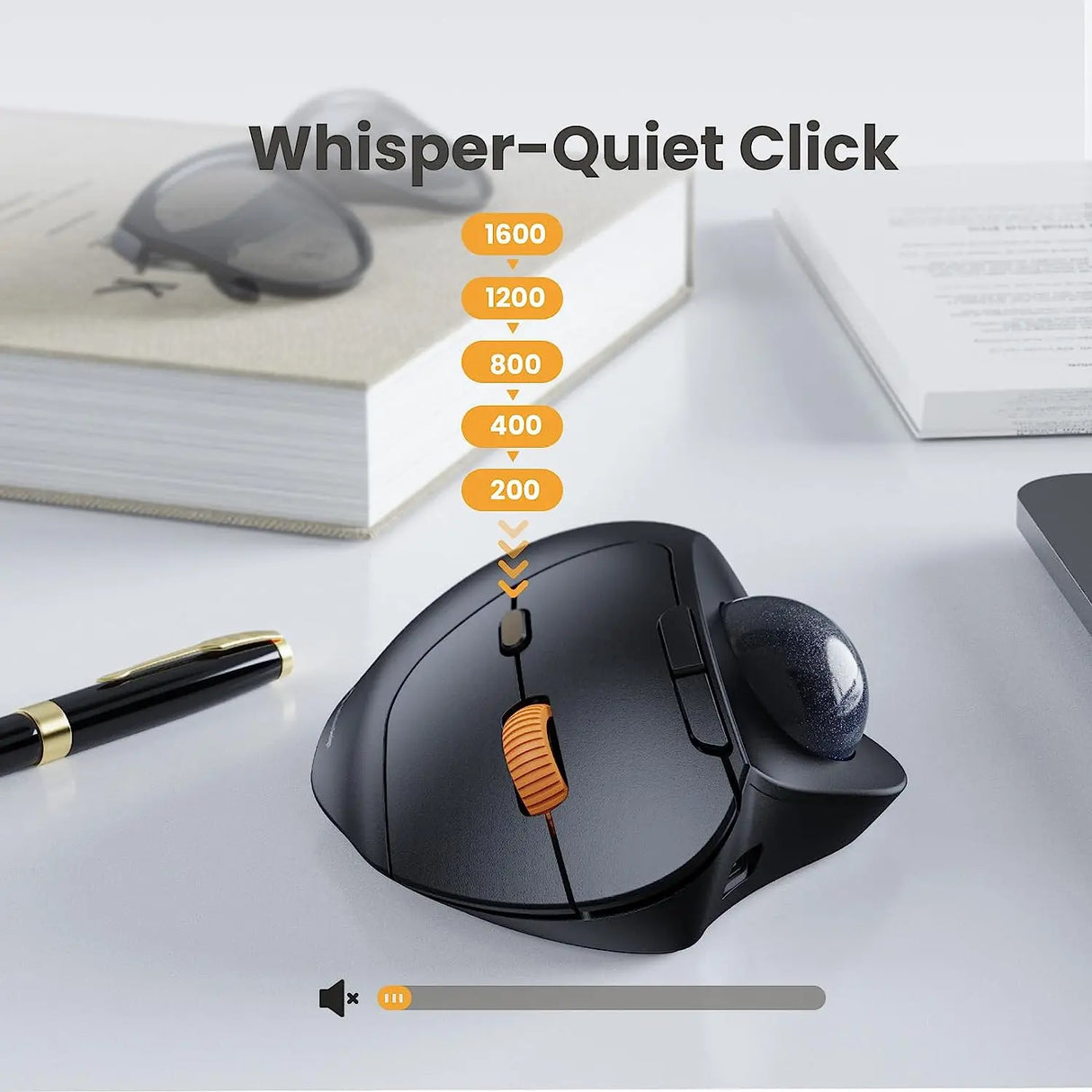 Ergonomic Trackball Mouse  Thumb-Operated with 360 Control - Product detail 6