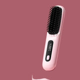 Digital Hair Straightening Brush  LCD Display with 3 Heat Settings - Product showcase