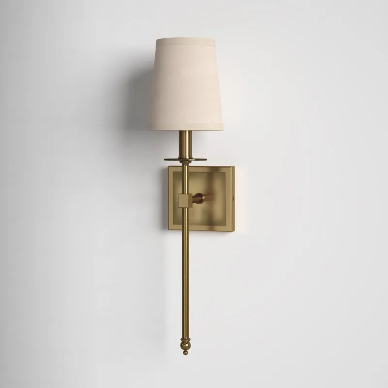 Modern Wall Sconce  Brushed Gold Crystal Accent - Product detail 5