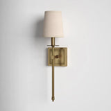 Modern Wall Sconce  Brushed Gold Crystal Accent - Product detail 5