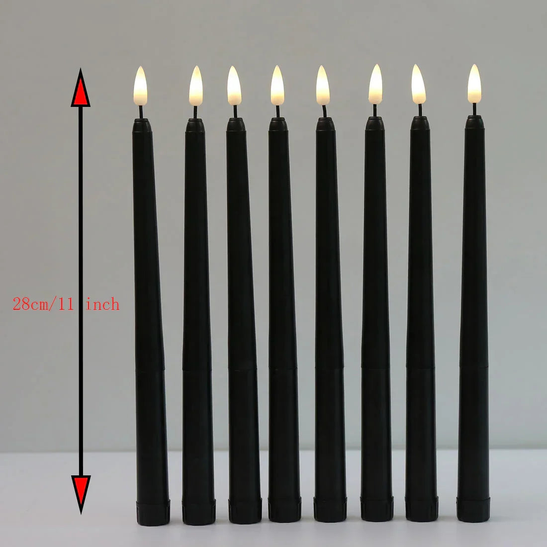 LED Taper Candles  Remote Control Black Set With Timer - Product detail 6