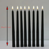 LED Taper Candles  Remote Control Black Set With Timer - Product detail 6