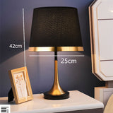 Modern Table Lamp  Black Shade Gold Trim Design - Product detail 5
