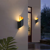 Modern Wall Light  Black Iron Curved Design - Detailed view