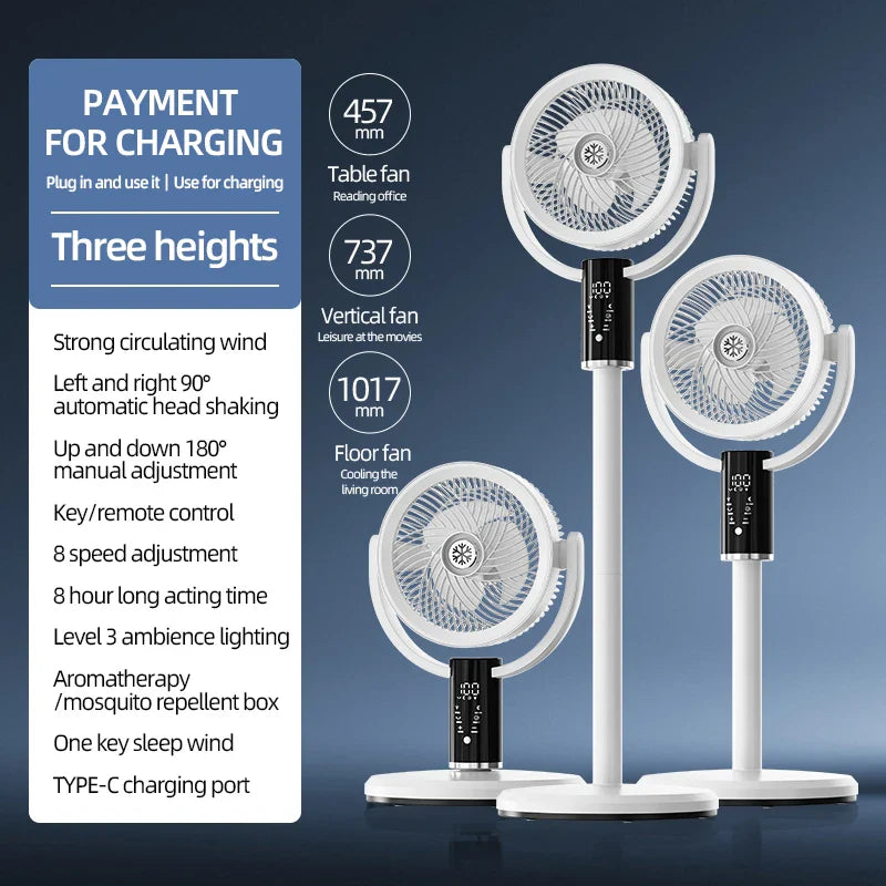 Smart Oscillating Floor Fan  Remote Control  8-Speed Settings - Product detail 15