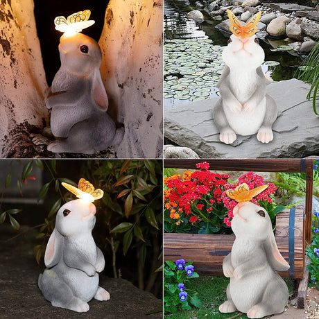 Solar Garden Bunny Light  Butterfly Accent LED Outdoor Decor - Product example