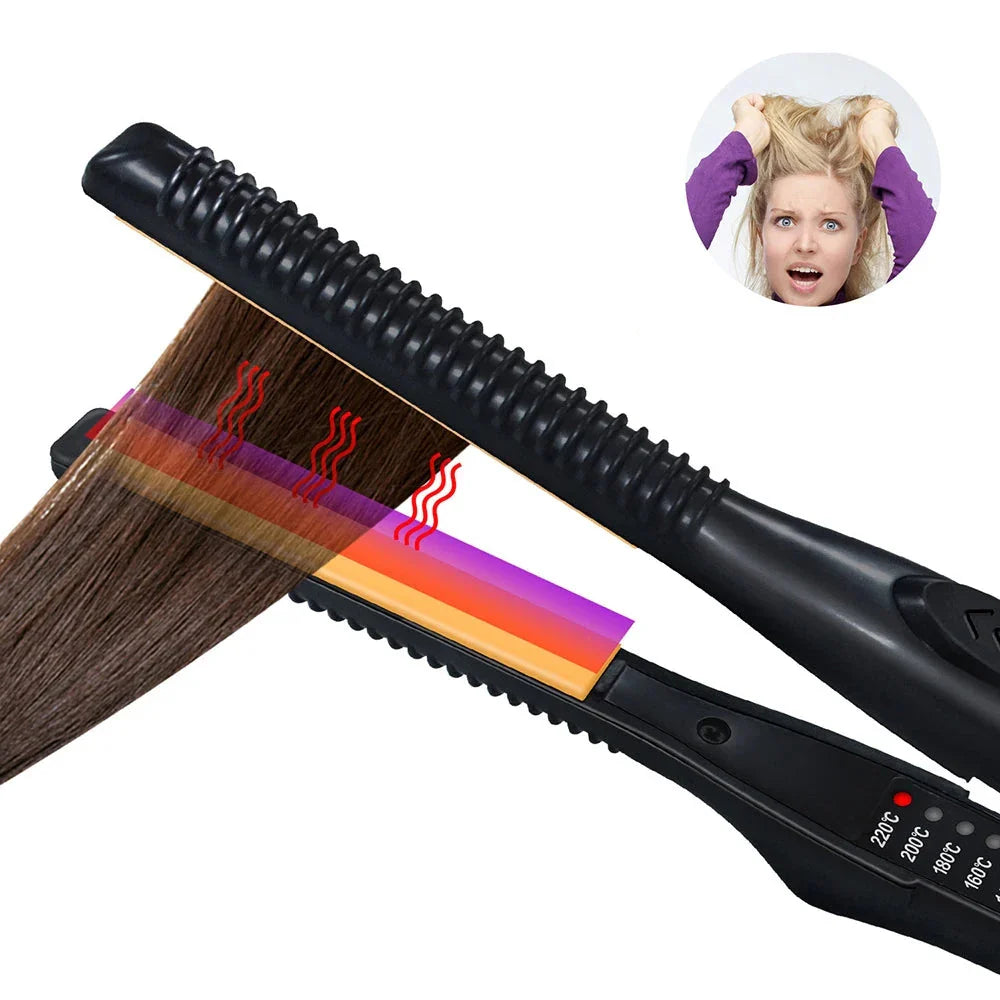 Mini Hair Straightener And Curler  Ceramic Tourmaline 2-in-1 Styler - Product detail 5