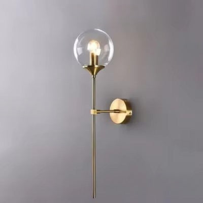 Modern Wall Sconce  Brass Globe LED Light Fixture - Product detail 8