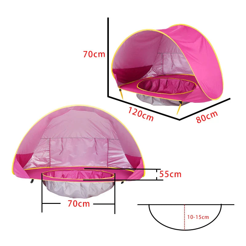Kids Beach Tent  Pop-Up UV Protection Shelter With Pool - Product detail 12