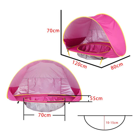 Kids Beach Tent  Pop-Up UV Protection Shelter With Pool - Product detail 12