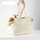 Premium Pet Carrier Tote  Quilted Cotton Travel Bag - Detailed view