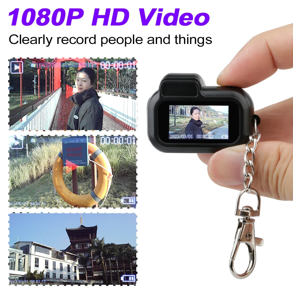 Mini HD Camera Keychain  1080P Digital Video Recorder - Product showcase