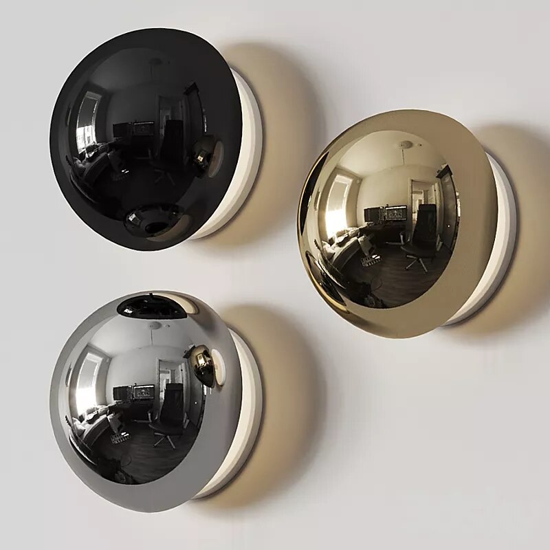 Modern Wall Sconce  Metallic Dome Light Fixture - Product detail 11