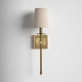 Modern Wall Sconce  Brushed Gold Crystal Accent - Product detail 4