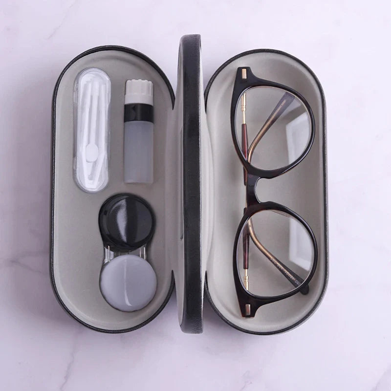 Double Layer Glasses Case  Contact Lens Storage System - Product detail 9