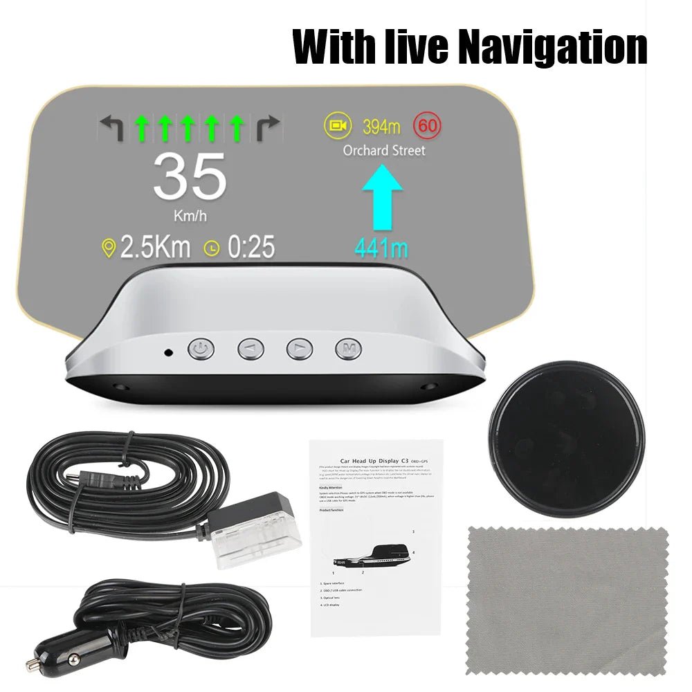 Smart Car HUD Display  GPS Navigation Projector With Speed Monitor - Product detail 14