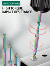 Professional Phillips Screwdriver Bit Set  Rainbow Titanium Steel Impact Bits - Product example