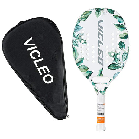 Beach Tennis Paddle  Floral Design Carbon Fiber Racquet - Product showcase