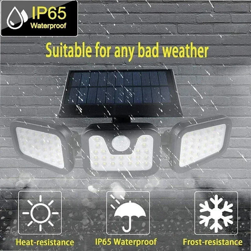 Solar Motion Sensor Light  270 Wide Angle LED Outdoor Security Lamp - Product detail 6