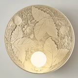 French Imperial Wall Lamp  Embossed Leaf Pattern Round Sconce - Product detail 9