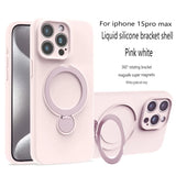 iPhone 15 Pro Max Ring Case  360 Rotating MagSafe Silicone Cover - Product showcase