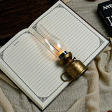 Vintage LED Lantern  Glass Hurricane Rustic Design - Product detail 4