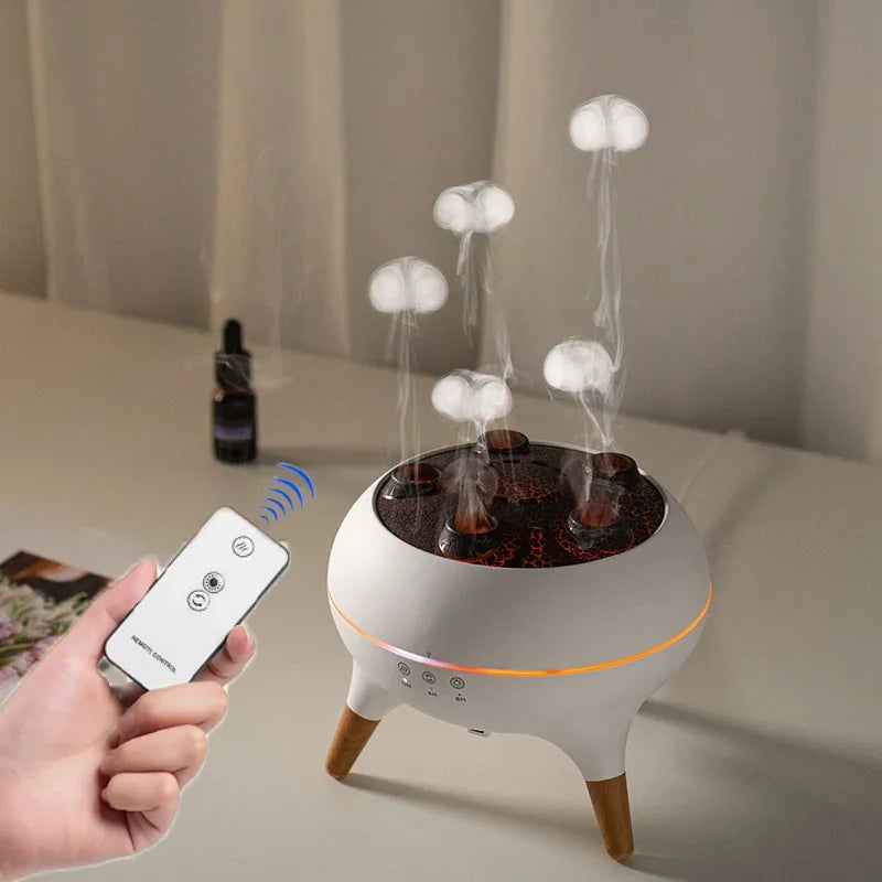 Smart Essential Oil Diffuser  Jellyfish Design With Remote Control - Product showcase