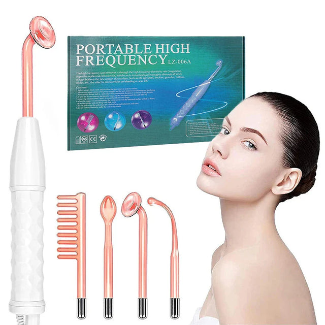 High Frequency Facial Wand  Professional Skincare Device With 4 Electrodes - Product showcase