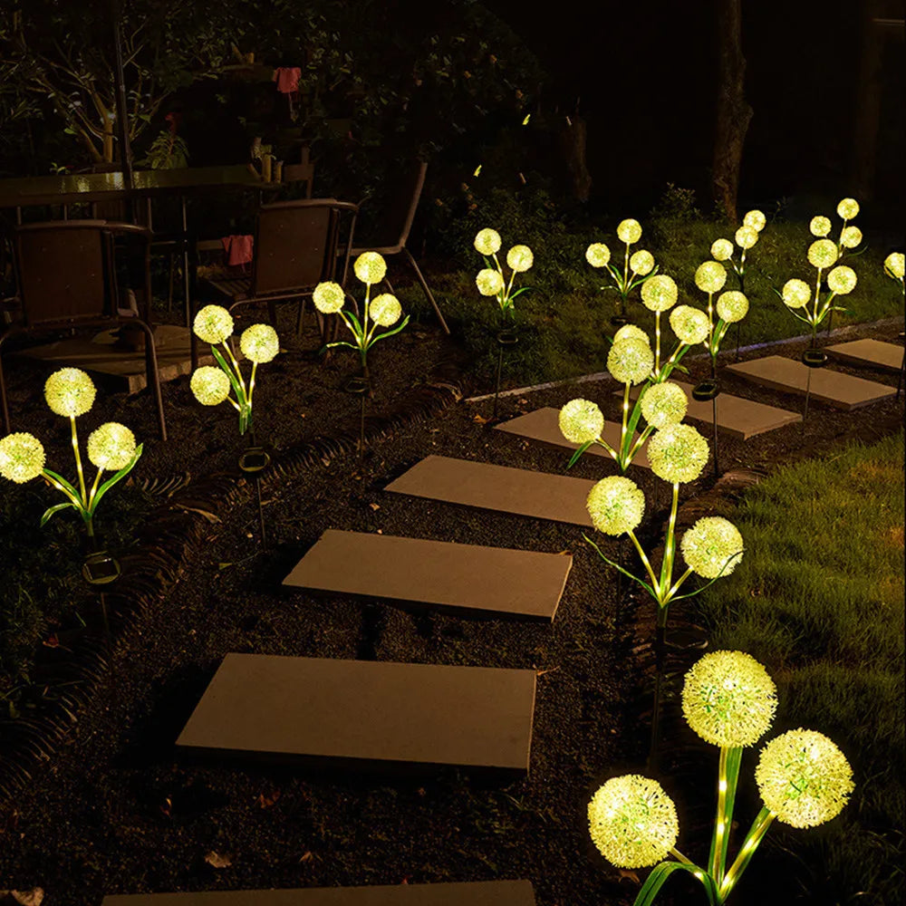 Solar Dandelion Garden Lights  LED Outdoor Path Lighting Set - Product detail 4