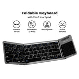 Wireless Foldable Keyboard  Dual Mode With Touchpad - Product showcase