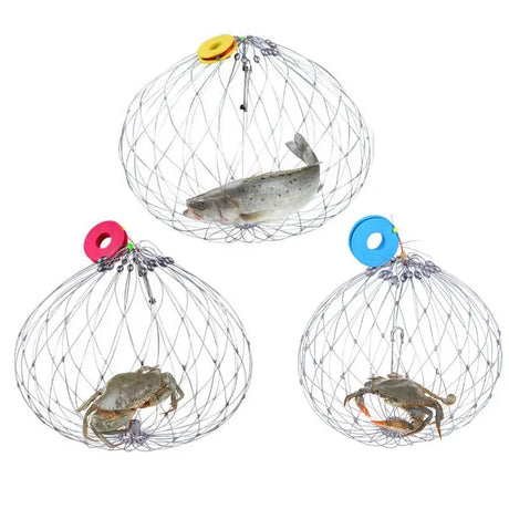 Collapsible Fishing Trap Net  Stainless Steel Mesh Design - Product showcase