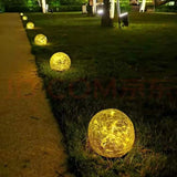 Solar Garden Globe Light  Crackled Glass Sphere Design - Product detail 5