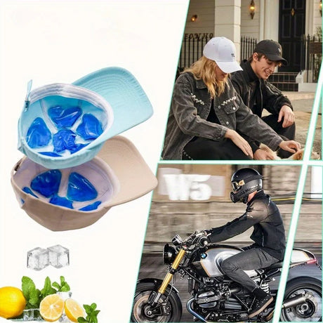 Cooling Gel Hat Insert  Reusable Temperature Relief Pad - Product showcase