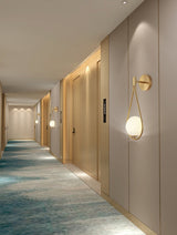 Modern Wall Sconce  Brushed Gold Globe Light - Product detail 10