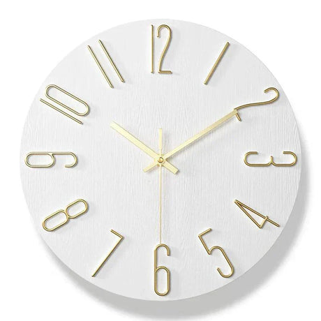 Minimalist Wall Clock  Black Wood Design With White Numbers - Product detail 5