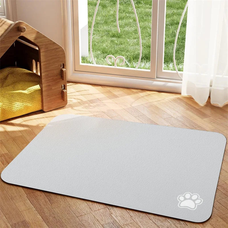 Pet Food Mat  Quick-Dry Absorbent Floor Protection - Product showcase