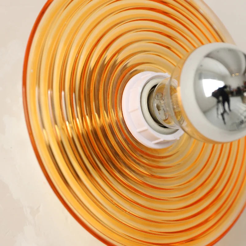 Ripple Glass Wall Light  Aqua Blue Concentric Design - Product detail 5