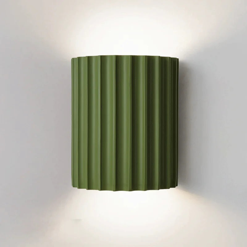 Modern Resin Wall Light  Ribbed Cylinder Design - Product detail 8