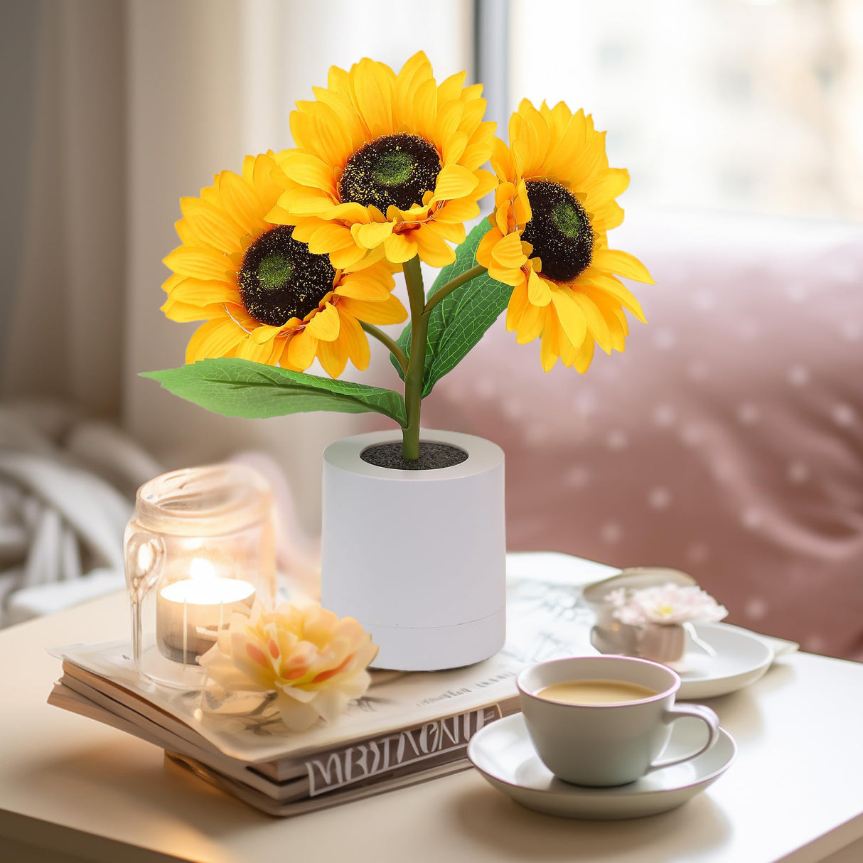Sunflower Table Lamp  LED Floral Night Light - Product detail 5