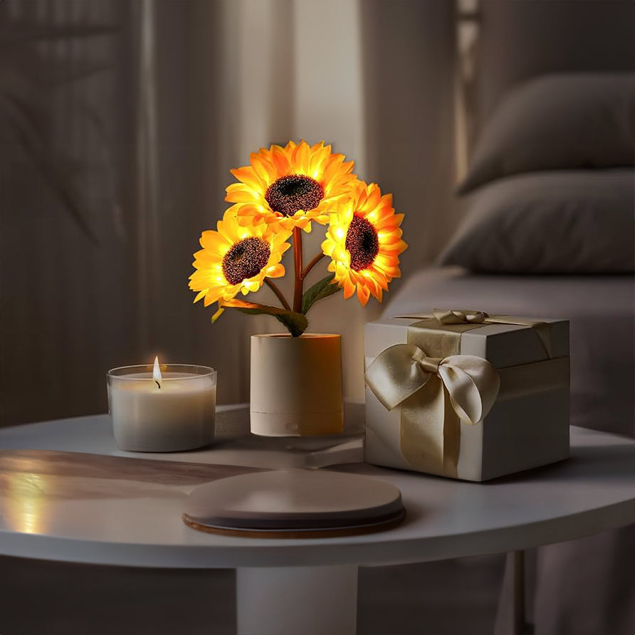 Sunflower Table Lamp  LED Floral Night Light - Product detail 6