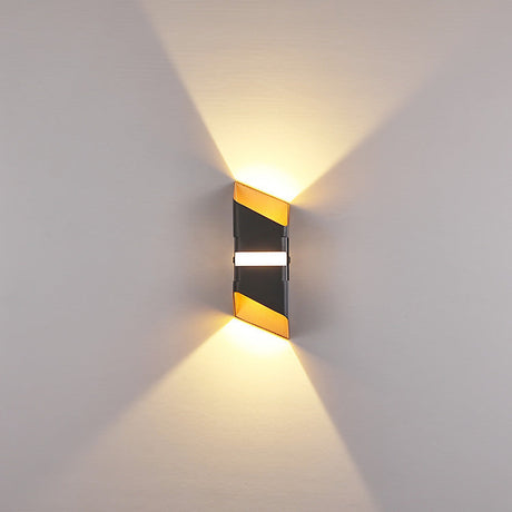 Modern Outdoor Wall Light  Black Gold Dual Beam LED Sconce - Product detail 5