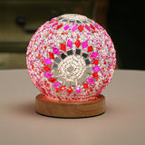 Mosaic Glass Table Lamp  Color-Changing LED Globe Design - Product detail 17
