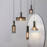 Industrial Pendant Light  Concrete Iron Mesh Design - Product example