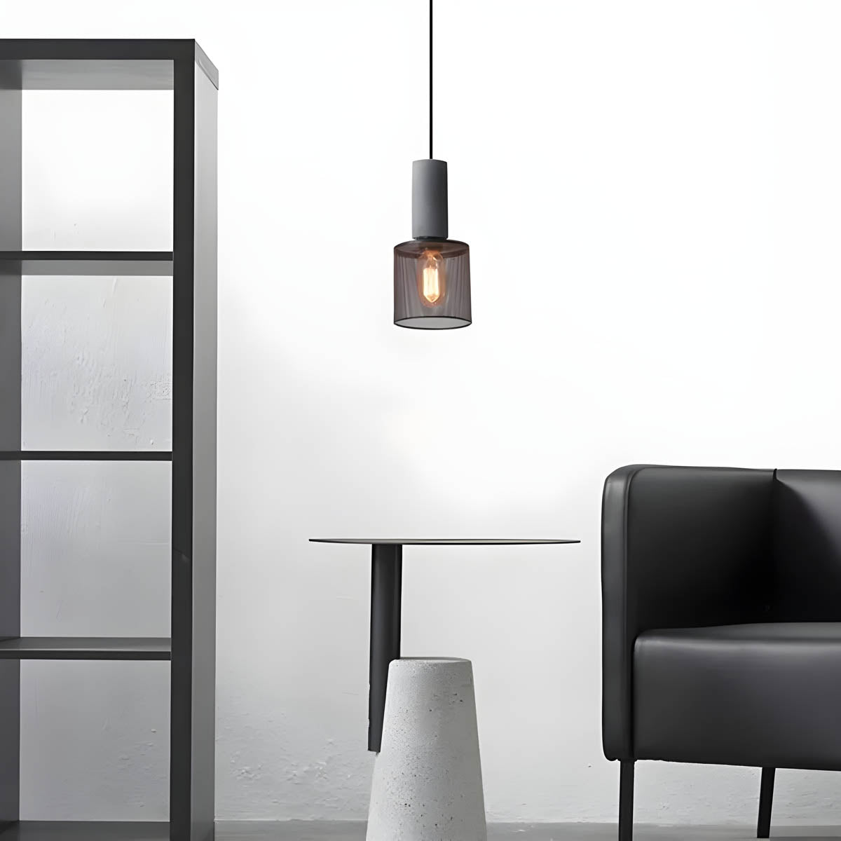 Industrial Pendant Light  Concrete Iron Mesh Design - Product detail 10