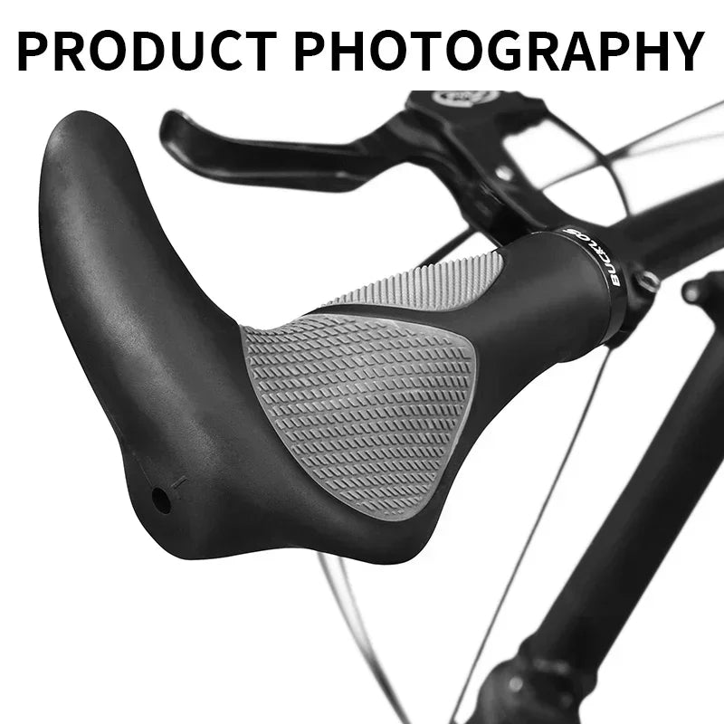 Ergonomic Mountain Bike Grips  Anti-Slip Rubber Design With Palm Support - Detailed view