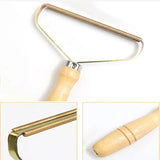 Carpet Lint Remover  Wood Handle Steel Fabric Scraper - Product example