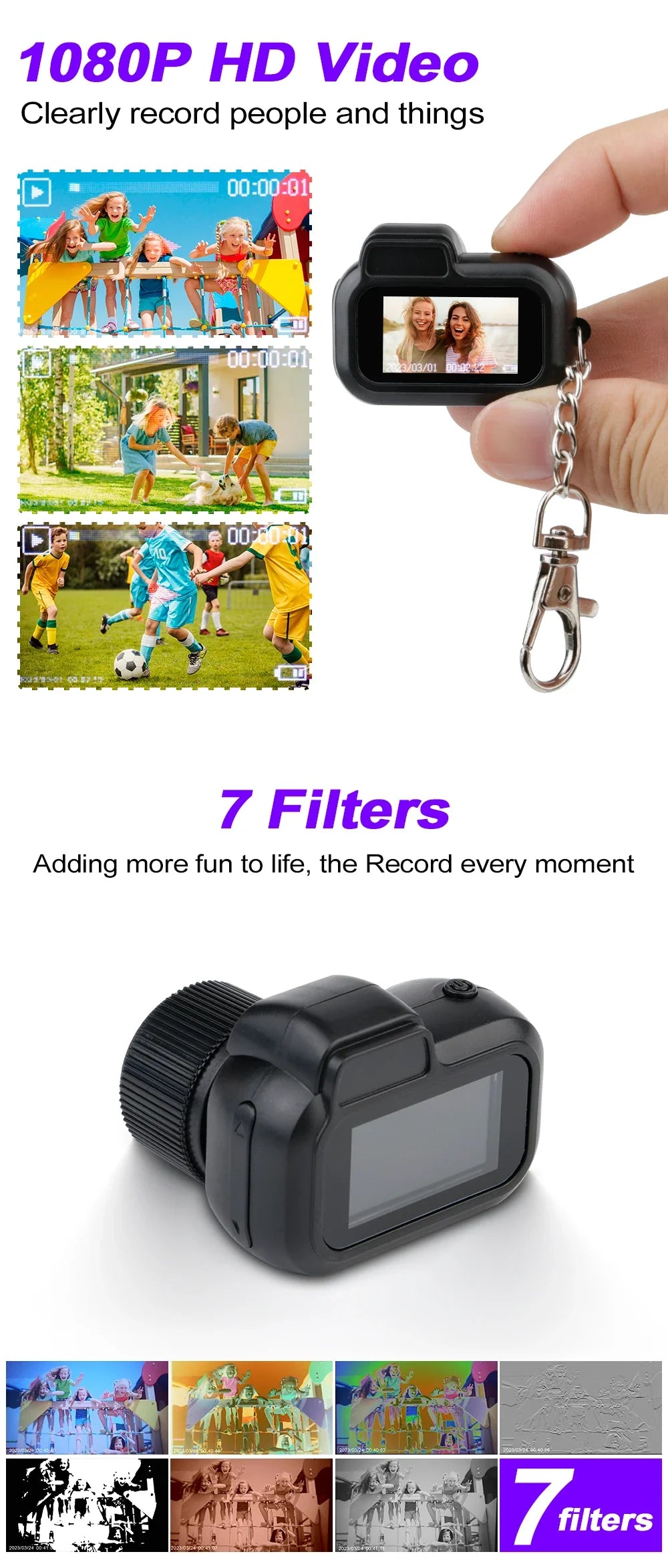 Mini HD Camera Keychain  1080P Digital Video Recorder - Product detail 7