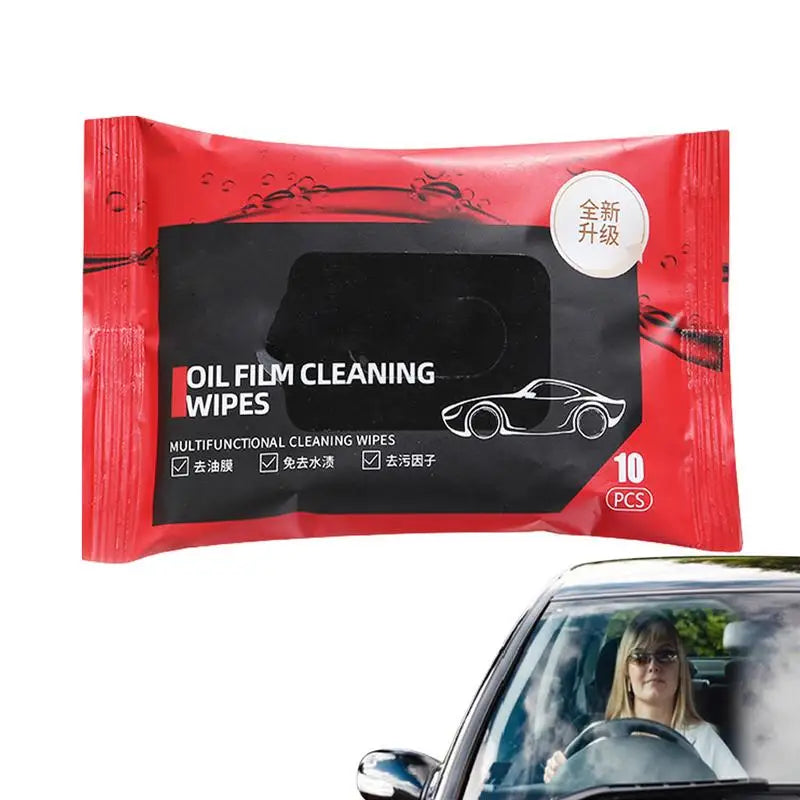 Car Glass Cleaning Wipes  Oil Film  Grime Removal - Product showcase