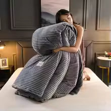 Luxury Velvet Duvet Cover  Plush Corduroy Ribbed Texture - Product detail 12